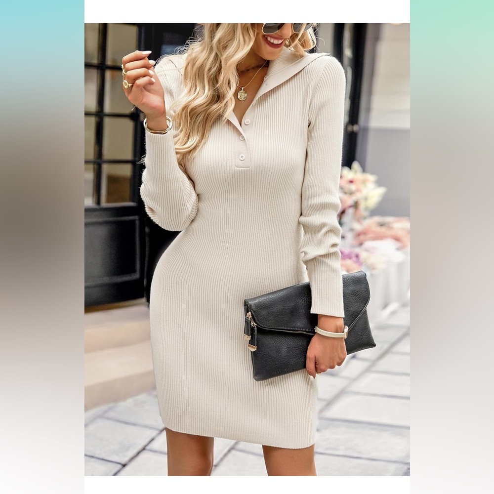 Long Sleeve Bodycon Sweater Dress